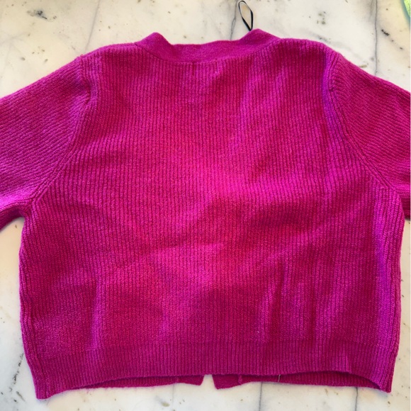 H&M Rhinestone Bow Rib Knit Cardigan - Picture 4 of 5